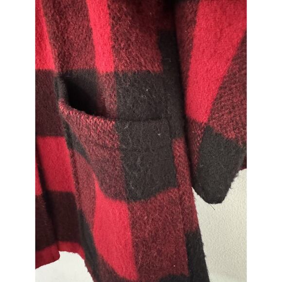 Woolrich Vintage Wool Winter Coat Button Front Buffalo Plaid Women’s Medium USA - Picture 5 of 8